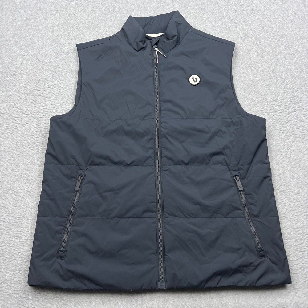 Vuori Echo Insulated 2.0 Vest Mens Small Moonlight PrimaLoft Zip Puffer Gym V587